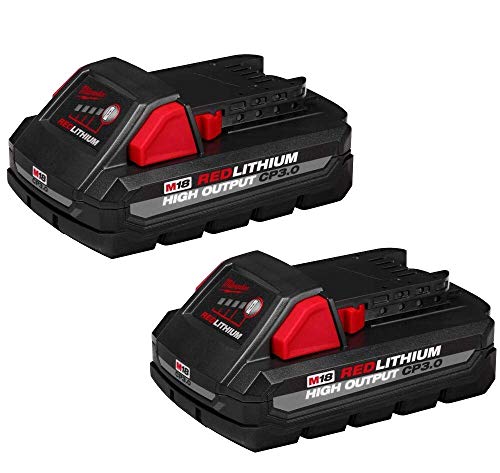 MILWAUKEE M18 REDLITHIUM Batería CP3.0 de ALTA Salida, Paquete de 2