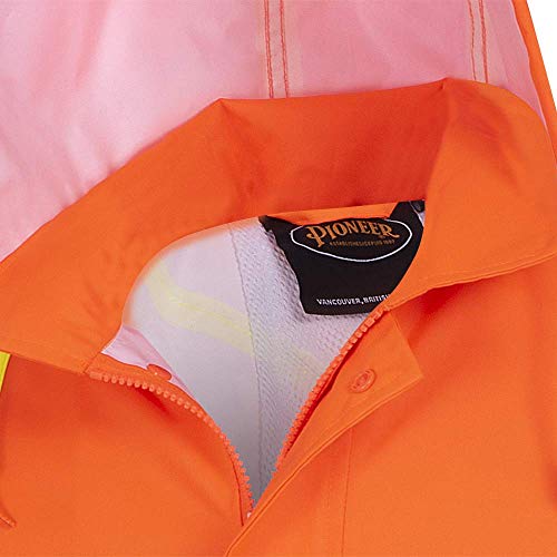 Pioneer CSA Heavy-Duty Waterproof High Visibility Long Coat, Liberal Fit with Full Back Vent, Orange, L, V1081450-L - Clothing - Proindustrialequipment