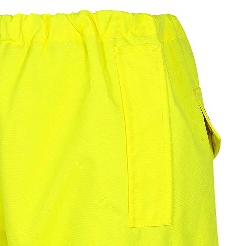 Pioneer Heavy-Duty CSA Waterproof Work Pants, Elastic Waist, Hi Vis and Reflective Stripe, Yellow-Green, M, V1110360-M - Clothing - Proindustrialequipment