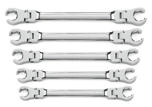 GearWrench 81910 Jeu de 5 clés à écrous évasés flexibles SAE