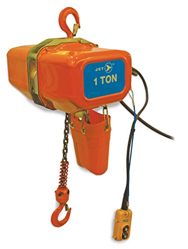 Jet 107203-1 Ton 15-Feet Lift 115/230V 1Ph Electric Chain Hoist-Heavy Duty - Electric Hoist - Proindustrialequipment