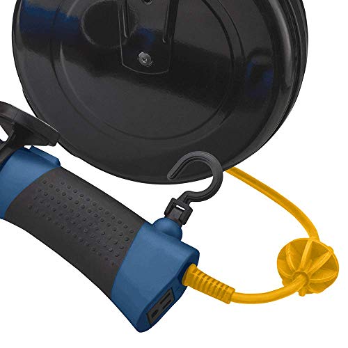 StarTech 849871 25 Ft Cord Reel with Led Work Light - Jet - Proindustrialequipment