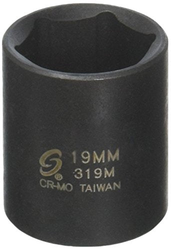 Sunex - Vaso de impacto de 19 mm con accionamiento de 3/8 de pulgada, 319 m