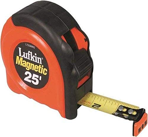 Lufkin L725MAG 1-Inch x 25 Power Return Tape Measure with Magnetic End Hook