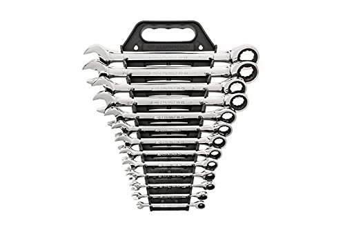 GearWrench 9312 Jeu de 13 clés à cliquet SAE principales, argent