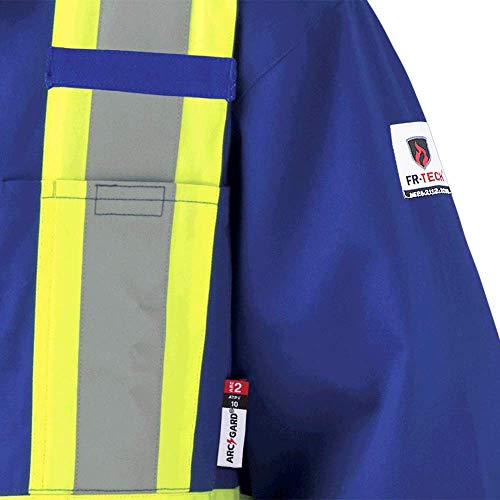 Pioneer Easy Boot Access CSA UL ARC 2 Flame Resistant Work Coverall, Lightweight Hi Vis Premium Cotton Nylon, Royal, 48, V2540510-48 - Clothing - Proindustrialequipment