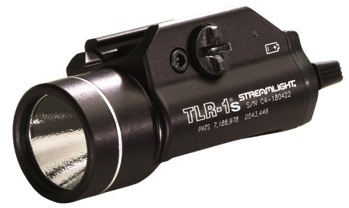 Streamlight 69210 TLR-1s Linterna LED montada en riel con función estroboscópica y teclas de localización de riel, 300 lúmenes, negra