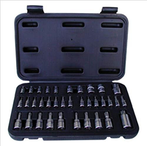 Advanced Tool Design Model ATD-125 TORX Bit Set, 1/4-Inch, 3/8-inch, 1/2-Inch, 35- Piece - Proindustrialequipment