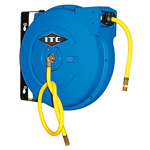 ITC Professional 3/8" X 50-Feet Retractable Air Hose Reel-Polypropylene, 28281 - Proindustrialequipment