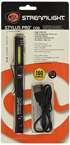 Streamlight 66700 Stylus Pro COB con cable USB almeja negro