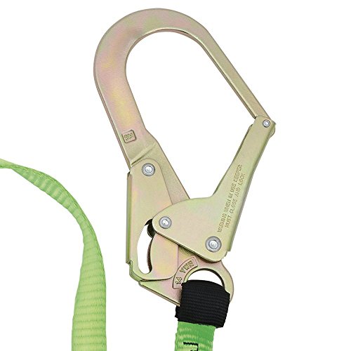 PeakWorks CSA 4' (1.2 m) Shock Pack - Snap & Form Hooks - Single Leg - E4 Shock Absorbing Fall Arrest Lanyard Connector, 1" Webbing, V8104124 - Fall Protection - Proindustrialequipment