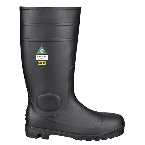 Pioneer V4710270-6 Heavy-Duty Steel Toe PVC Work Boot, CSA Class 1, Black, 6 - Foot Protection - Proindustrialequipment