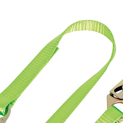 PeakWorks 4' (1.2 m) - 2 Snap Hooks - Fall Arrest Restraint Lanyard Connector, 1" (25 mm) Webbing, V815404 - Fall Protection - Proindustrialequipment