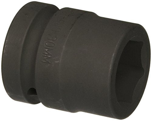 Sunex 530M Dado de impacto métrico estándar de 6 puntos con accionamiento de 1 pulgada, 30 mm