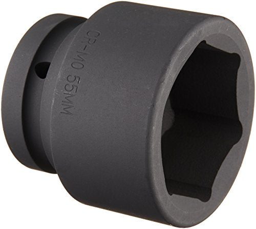 Sunex 555M Dado de impacto métrico de 6 puntos con accionamiento estándar de 1 pulgada, 55 mm