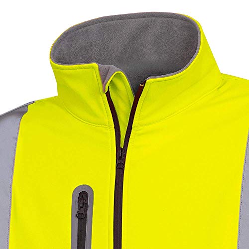 Pioneer V1100260-2XL Softshell Reflective Work Jacket, Zip-Closure Pockets, Green, 2XL - Clothing - Proindustrialequipment