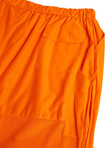 Pioneer Easy Boot Access 5 Pockets Work Pants, Adjustable Elastic Waist, Hi Vis and Reflective Stripe, Orange, 3XL, V1070350-3XL - Clothing - Proindustrialequipment