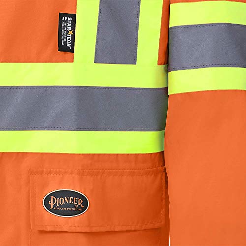 Pioneer V1080350-3XL 150D Hi-Viz Oxford Poly/PU Waterproof Suit - Hi-Viz Orange, 3XL - Clothing - Proindustrialequipment