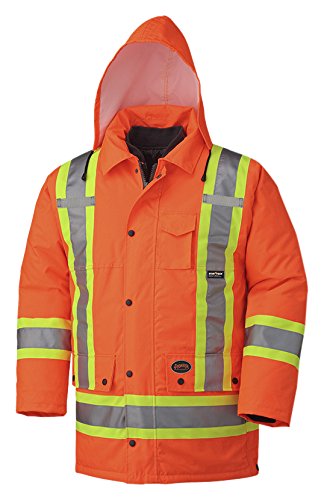 Pioneer V1120161-4XL Winter 6-in-1 Parka Jacket - 100% Waterproof hi-viz Rainwear, Yellow-Green, 4XL - Clothing - Proindustrialequipment