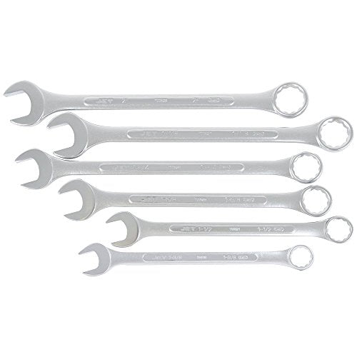 Jet 6-Piece S.A.E. Jumbo Raised Panel Combination Wrench Set, 700125 - Wrenches - Proindustrialequipment