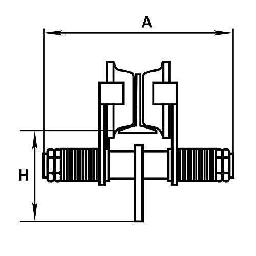 Jet 120111-1/2 Ton Vpt Series Manual Trolley - Clamps and Trolleys - Proindustrialequipment