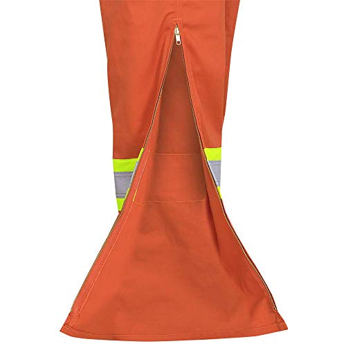 Pioneer Easy Boot Access CSA UL ARC 2 Flame Resistant Work Coverall, Lightweight Hi Vis Premium Cotton Nylon, Orange, 54, V2540650-54 - Clothing - Proindustrialequipment