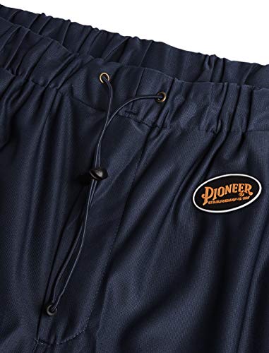 Pioneer Easy Boot Access 5 Pockets Work Pants, Adjustable Elastic Waist, Reflective Stripe, NavyBlue, 2XL, V1070380-2XL - Clothing - Proindustrialequipment