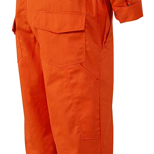 Pioneer CSA UL ARC 2 Lightweight Flame Resistant Work Coverall, Hi Vis Premium Cotton Nylon, Action Back, Tall Fit, Orange, 44, V254035T-44 - Clothing - Proindustrialequipment