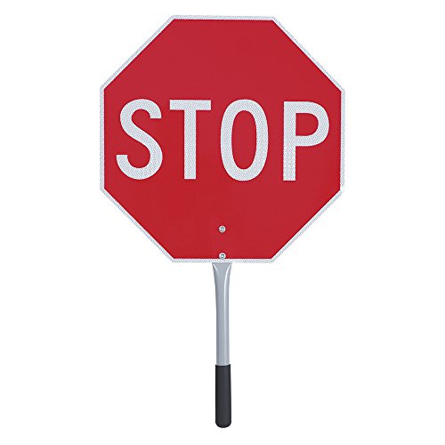 Pioneer V6020640-O/S 18” Stop/Slow Traffic Paddle Sign, Lightweight Red/Orange, 45,7 cm - Work Site and Traffic Safety - Proindustrialequipment