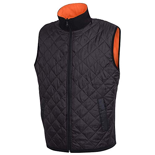 Pioneer V1022450-L Hi-Viz Reversible Insulated Safety Vest - Hi-Viz Orange, L - Clothing - Proindustrialequipment