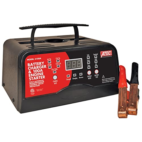 Associated Equipment 3100A Atec Battery Charger, 6/12V 15/2A Automatic, 100A Starat - Proindustrialequipment