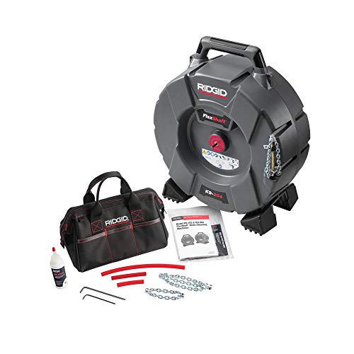 RIDGID, 64273, FLEXSHAFT, K9-204 Drain Cleaner for 2-4" Pipes Includes: 70' 5/16" cable and kit, Grey, Drill Powered (Not Included), - Other Plumbing Tools - Proindustrialequipment