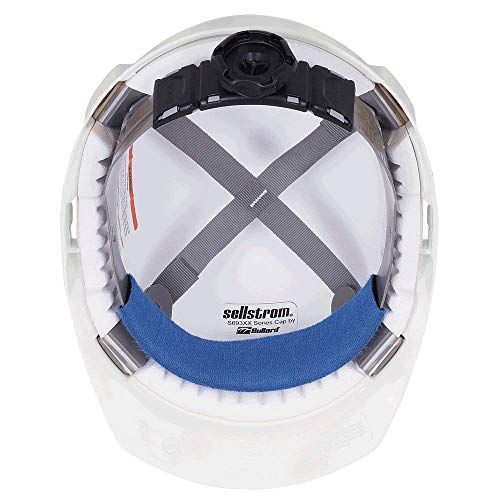 Sellstrom CSA Type 2 Class E Front Brim Hard Hat, 4-Point Suspension With Height Adjustments and Accessory Slots, White, S69300 - Fall Protection - Proindustrialequipment