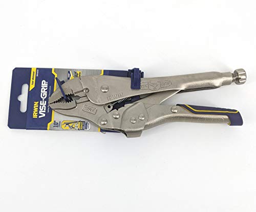 IRWIN VISE-GRIP Pince-étau, libération rapide, mâchoire incurvée avec coupe-fil, 10 pouces (IRHT82578)