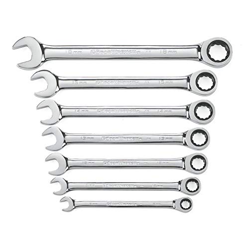 GearWrench 9417 7 Piece Metric Ratcheting Wrench Set