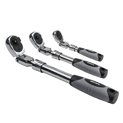 E-Z Red MR482FL 3 Piece Locking Flex Head/Extendable Ratchet Set - Proindustrialequipment