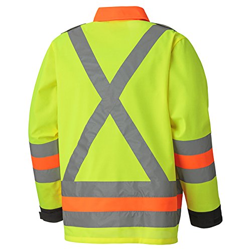 Pioneer V1190160-3XL Hi-Viz Breathable Traffic Safety Jacket, Transports Québec, Green, 3X-Large - Clothing - Proindustrialequipment