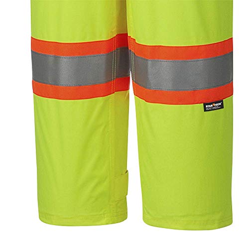 Pioneer V1090260-3XL Lightweight Waterproof Work Bib Pants, Boot Access Zippers, Men, Hi-Vis Green, 3XL - Clothing - Proindustrialequipment