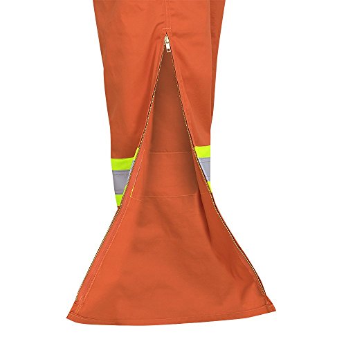 Pioneer Easy Boot Access & Action Back CSA High Visibility Work Coverall, Industrial Wash, Tall Fit, Orange, 50, V202151T-50 - Clothing - Proindustrialequipment