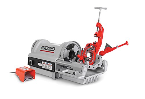 Ridgid 26092 Model 1224 Pipe Threading Machine, 36/12 RPM Pipe Threading Machine with Hammer Chuck, 1/2-Inch to 4-Inch Pipe Dies and Npt Threading Die Head - Dies and Fittings - Proindustrialequipment