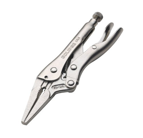 Eclipse E6LN Long Nose Locking Pliers with Swivel Cutters, Chrome Molybdenum Steel, 6-Inch Size, 2-Inch Jaw Capacity