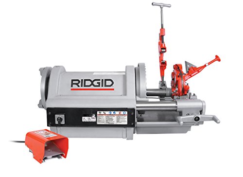 Ridgid 26092 Model 1224 Pipe Threading Machine, 36/12 RPM Pipe Threading Machine with Hammer Chuck, 1/2-Inch to 4-Inch Pipe Dies and Npt Threading Die Head - Dies and Fittings - Proindustrialequipment