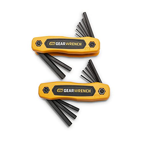 GEARWRENCH 17 Piece SAE/Metric Folding Hex Key Set - 83510