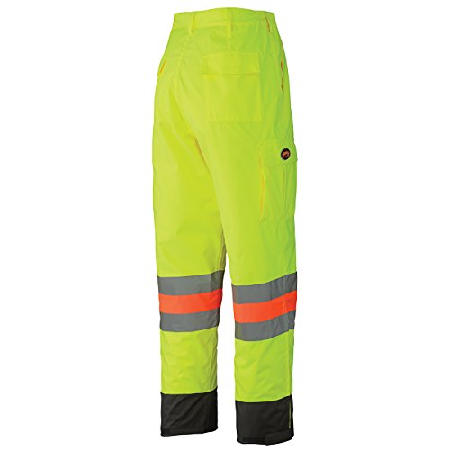 Pioneer V1190460-L Traffic Québec Work Pants - Waterproof - 6 Pockets, Yellow-Green, L - Clothing - Proindustrialequipment