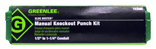 Tempo Greenlee 7235BB Slug-Buster Manual Knockout Kit for 1/2 to 1-1/4-Inch Conduit - 1/2" to 1-1/4" - Organization - Proindustrialequipment