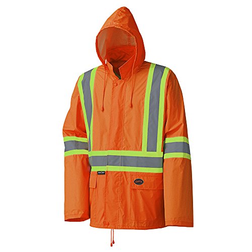 Pioneer V1080150-S Waterproof Lightweight Jacket and Pants Combo, Rainsuit, Orange, S - Clothing - Proindustrialequipment