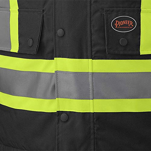 Pioneer V1120161-3XL Winter 6-in-1 Parka Jacket - 100% Waterproof hi-viz Rainwear, Yellow-Green, 3XL - Clothing - Proindustrialequipment