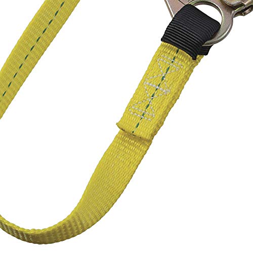 PeakWorks CSA 6' (1.8 m) Shock Pack - Snap & Form Hooks - Single Leg - E6 Shock Absorbing Fall Arrest Lanyard Connector, 1" Webbing, V8104326 - Fall Protection - Proindustrialequipment