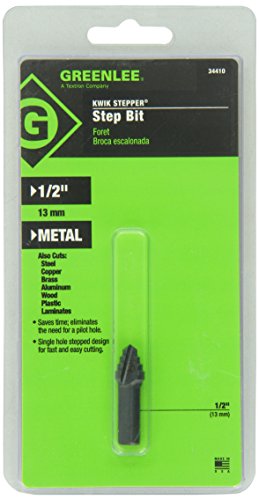 Tempo Greenlee 34410 Kwik Stepper Single Hole Step Bit, 1/2-Inch - Other - Proindustrialequipment