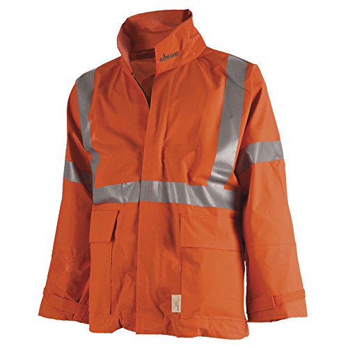 Pioneer V2246450-2XL Neoprene Flame Resistant Safety Jacket - Reflective Stripes, Orange, 2XL - Clothing - Proindustrialequipment